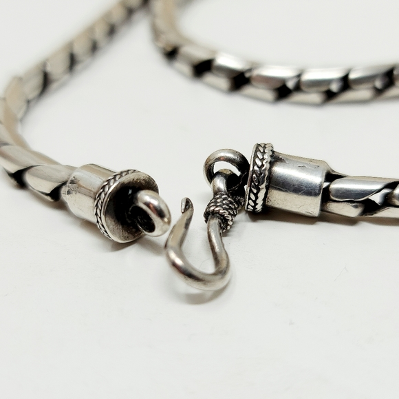 Sterling Silver Necklace 44grams - Picture 3 of 5